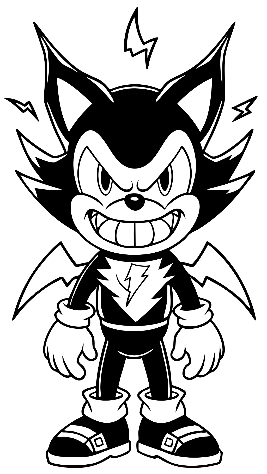 evil sonic coloring pages